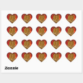 LIEBE GINGER CATS Herz-Aufkleber (Blatt)