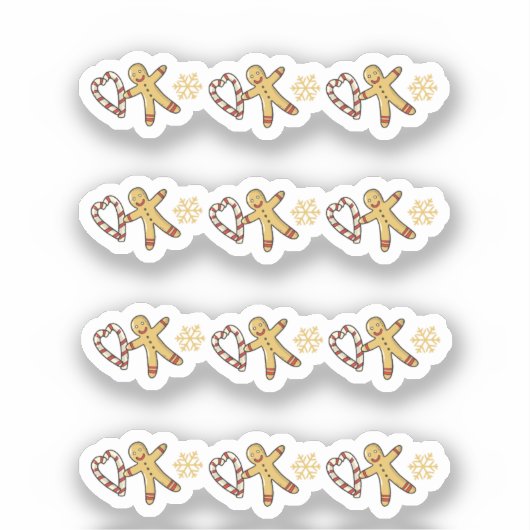Liebe Gingerbread Aufkleber (Vorderseite)