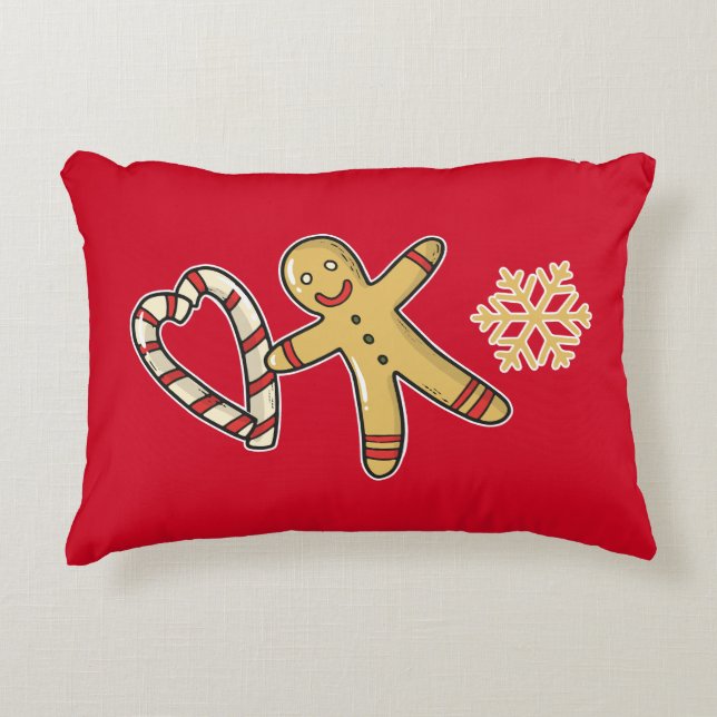 Liebe Gingerbread Dekokissen (Vorderseite)
