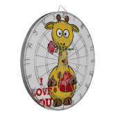 Liebe Giraffe Dartscheibe (Vorderseite Links)