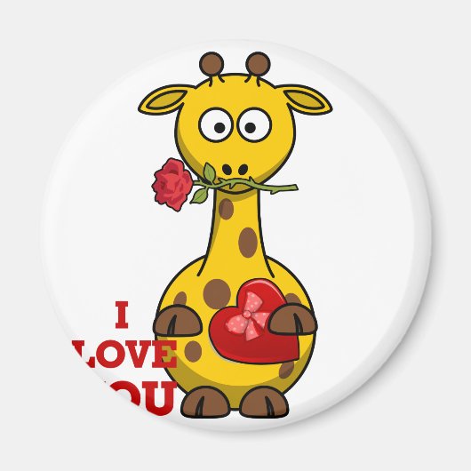 Liebe Giraffe Magnet (Vorne)