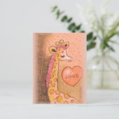 Liebe Giraffe Postkarte (Stehend Vorderseite)