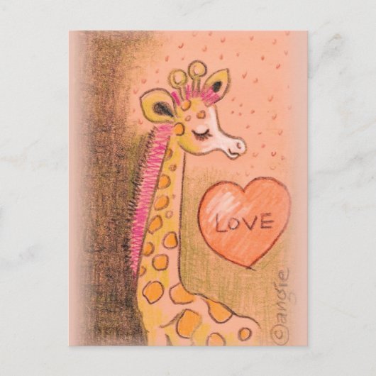 Liebe Giraffe Postkarte (Vorderseite)