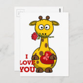 Liebe Giraffe Postkarte (Vorne/Hinten)