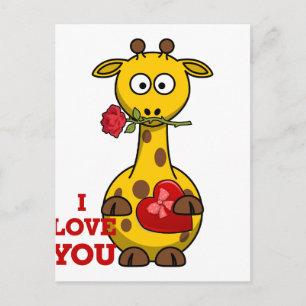 Liebe Giraffe Postkarte