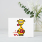 Liebe Giraffe Postkarte (Stehend Vorderseite)