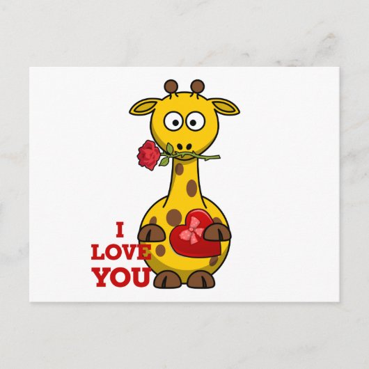 Liebe Giraffe Postkarte (Vorderseite)