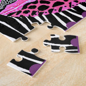 Liebe Giraffe Rosa Tierausdruck Puzzle (Seite)