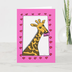 Liebe Giraffe Valentine Feiertagskarte