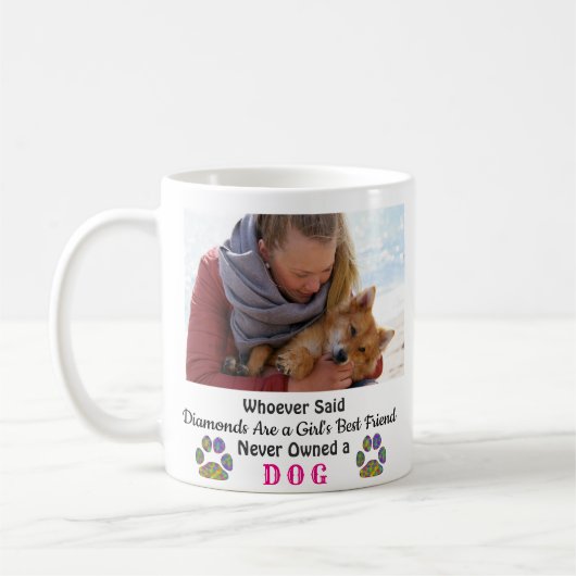 Liebe Girl's Best Friend Pet Foto Kaffeetasse (Links)