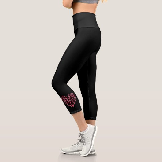 Liebe Girls Gymnastik - Silhouette Herz Capri Leggings (Links)
