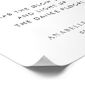 Liebe glänzen Herzklopfschild Hochzeitszeichen gel Poster (Ecke)