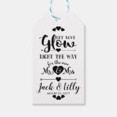 Liebe glänzende Gastgeschenk Hochzeit Glühstift-An Geschenkanhänger (Vorderseite)