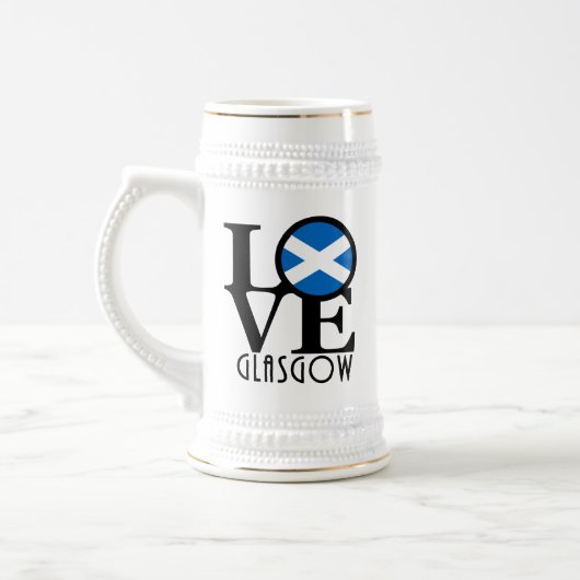 LIEBE Glasgow Scotland Bierglas (Links)