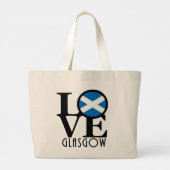 LIEBE Glasgow Scotland Jumbo Stoffbeutel (Rückseite)