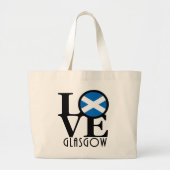 LIEBE Glasgow Scotland Jumbo Stoffbeutel (Vorne)