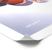 Liebe Glasherzen Wasserfarbe Poster (Ecke)