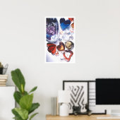 Liebe Glasherzen Wasserfarbe Poster (Heimbüro)