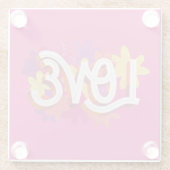 LIEBE Glass Untersetzer (Rückseite)