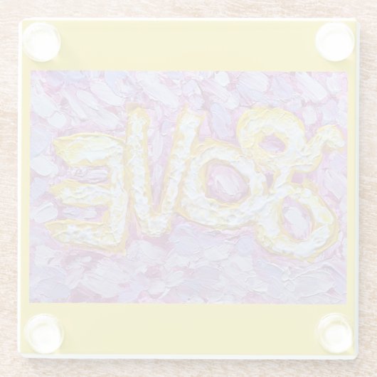 LIEBE Glass Untersetzer (Rückseite)