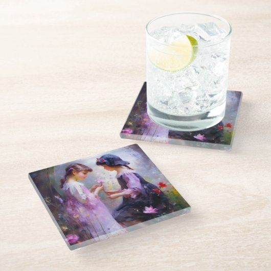 Liebe Glasuntersetzer (Schrägansicht)