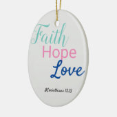 Liebe Glaube und Hoffnung Keramik Ornament Christl (Links)