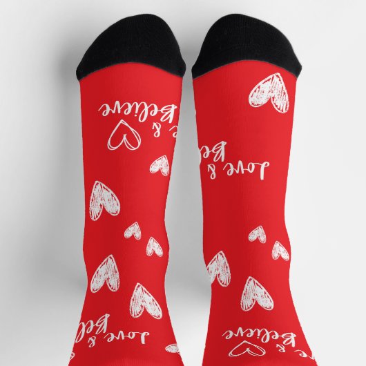 Liebe & Glaube Valentinstag Socken (Oben)