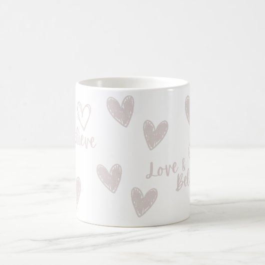 Liebe & Glaube Valentinstag-White Collection Kaffeetasse (Mittel)