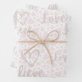 Liebe & Glaube weißes Doodle Pastellherzen Papier (Beispiel)