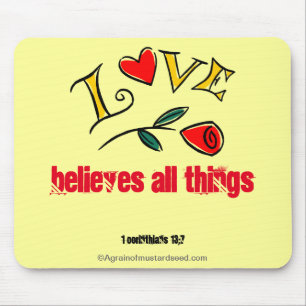 LIEBE glaubt alles ROSE Mousepad