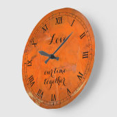 Liebe Glazed Terracotta Wallclock 2 Roman Zahlen Große Wanduhr (Winkel)