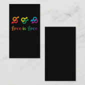 Liebe gleichberechtigte Rechte für Schwule und Les Visitenkarte (Vorne/Hinten)