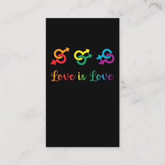 Liebe gleichberechtigte Rechte für Schwule und Les Visitenkarte (Vorderseite)