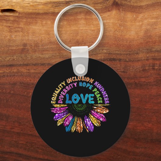 LIEBE Gleichberechtigung und Integration Diversity Schlüsselanhänger (Vorderseite)