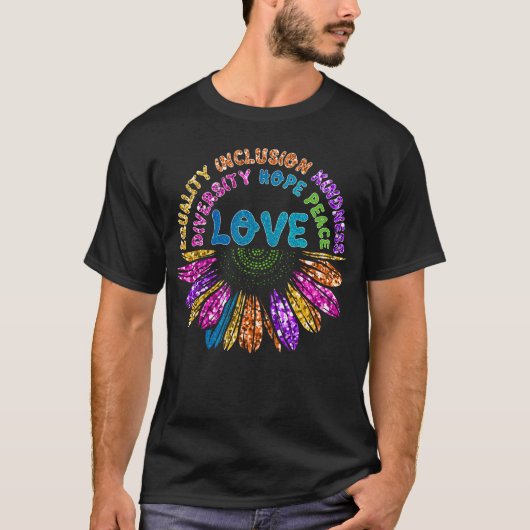 LIEBE Gleichberechtigung und Integration Diversity T-Shirt (Vorderseite)