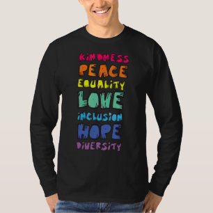 Liebe Gleichheit Güte Hoffnung Diversity Ple Hu T-Shirt