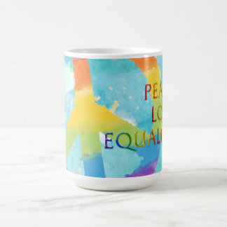 Liebe Gleichheit mit Rainbow Peace Symbol Kaffeetasse