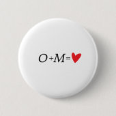 Liebe Gleichung Valentinstag Button (Vorderseite)