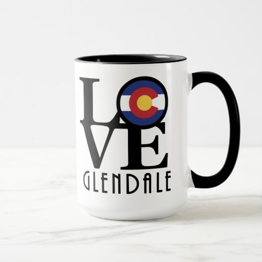 LIEBE Glendale Colorado 15oz Tasse (Rechts)