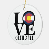 LIEBE Glendale Colorado Keramik Ornament (Links)