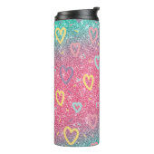 Liebe Glitzer Herz Thermosbecher (Nach links gedreht)