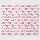 Liebe Glitzer Pink Lipstick Kiss Valentinin Geschenkpapier (Flach)