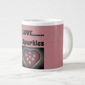 Liebe....Glitzern Jumbo-Tasse (Vorderseite Rechts)