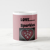 Liebe....Glitzern Jumbo-Tasse (Vorderseite)