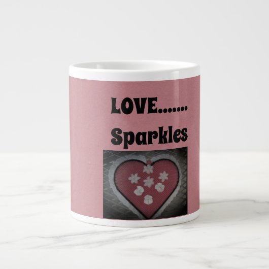 Liebe....Glitzern Jumbo-Tasse (Vorderseite)