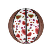 Liebe, glitzernde Herzen 2 Mini Basketball (Vertikal)