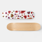 Liebe, glitzernde Herzen 2 Skateboard (Horizontal)