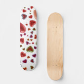 Liebe, glitzernde Herzen 2 Skateboard (Vorderseite)