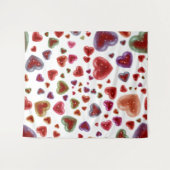 Liebe, glitzernde Herzen 2 Wandteppich (Vorderseite (Horizontal))