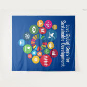 Liebe Globale Ziele für Nachhaltige Entwicklung Wandteppich (Vorderseite (Horizontal))